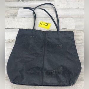 Black Classic Light Weight LEATHER Nerverfull LATICO Usa Tote Shopper Bag Rare